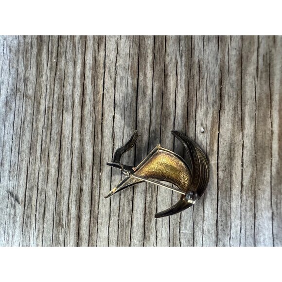 Vintage signed Ivar T Holth Norway Sterling Silver and Enamel Sailboat Brooch Pi - Picture 4 of 7